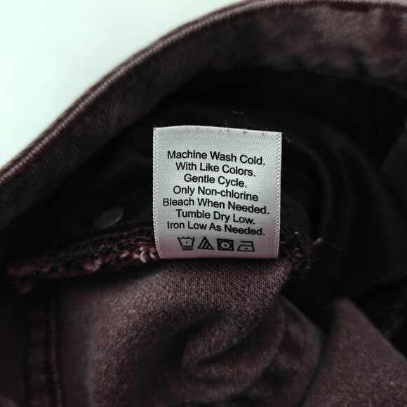 COLDWATER CREEK Women’s 5-Pocket Denim Jeans Cotton Blend Burgundy Size 12 - Picture 7 of 11